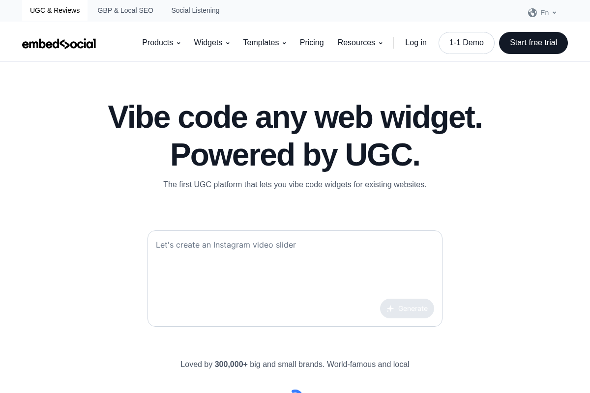 EmbedSocial screenshot